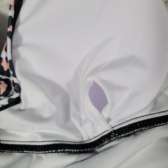 Women's Black Twist Leopard Print Top One Piece Swimsuit Bathingsuit - Picture 10 of 14